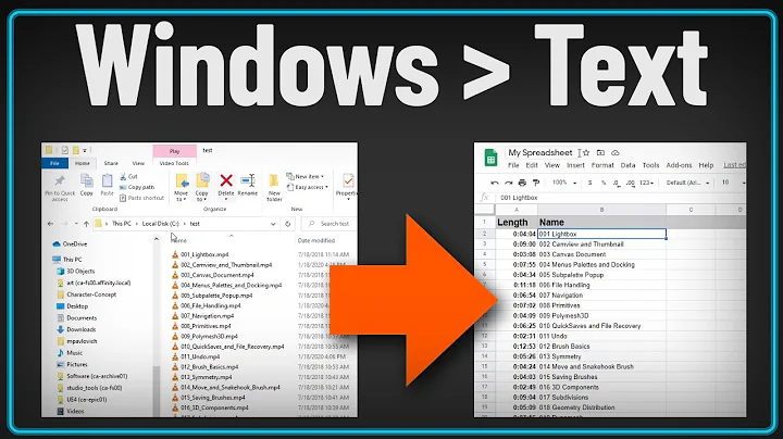 Copy File Names and Windows Explorer Column Details to Text or a Spreadsheet