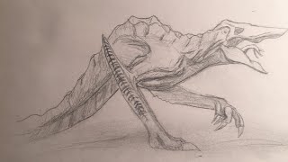 How to draw the SKULLCRAWLER from skull island