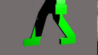 Stiffy the Stickman Animation - Walk Cycle (Green)