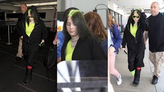 billie filmed at the airport leaving LA