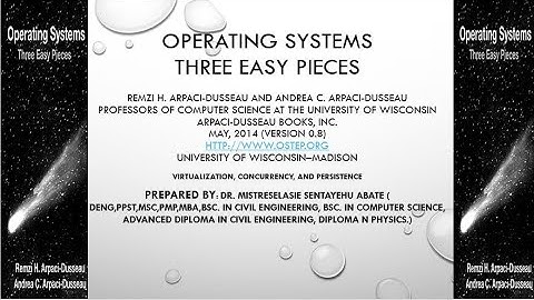 OPERATING SYSTEMS THREE EASY PIECES Remzi & Andrea OS Mechanism: Limited Direct Execution-Chapter -6