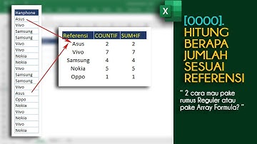 Hitung Jumlah Data di Excel dengan COUNTIF vs SUMIF Array
