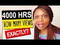 4000 HOURS: How many views EXACTLY make 4000 hours for YouTube Monetization? | Flo Chinyere