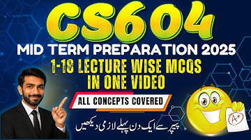 CS604 Mid Term Preparation 2025 | CS604 Mid Term MCQs + Concepts | CS604 Mid Term Paper MCQs
