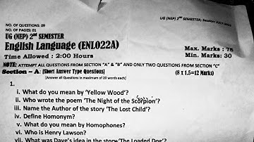 2nd semester nep batch english language paper#kashmiruniversity