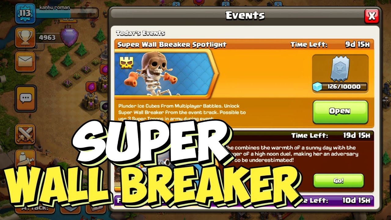 Super Wall Breaker Spotlight Event Live || Class Of Clans