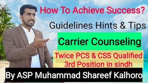 How to achieve Success | Goals | Test Preparation | Motivational Speaker ASP M.Shareef Kalhoro