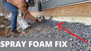 DIY Concrete Slab Fix Using Spray Foam