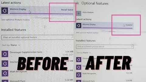wireless display install failed || How to install wireless display