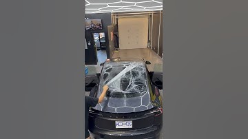 Tesla Model 3 Back Glass Window Tint #armourtinting #windowtint #teslacar #ceramictint #bts