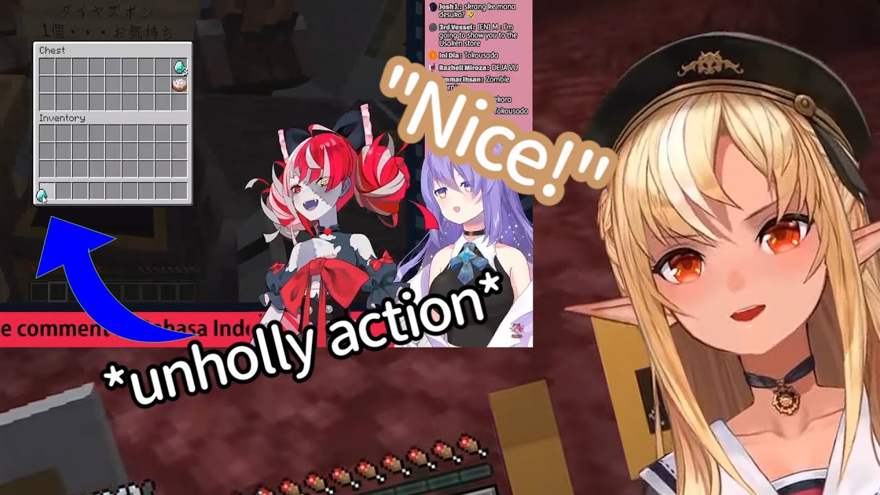 Flare congratulate Ollie for her first Diamond, unknowingly she steals UsaKen Diamond