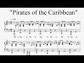 Pirates Of The Caribbean He S A Pirate Piano Sheet Music