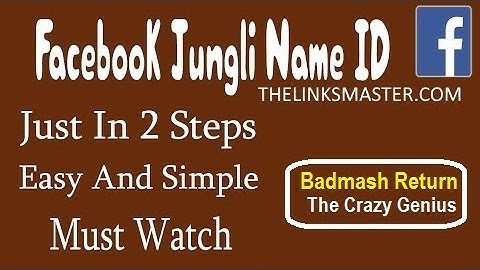 How To Create Stylish Jungli Name Account On Facebook ! Fb Jungle Name Id Trick In Mobile