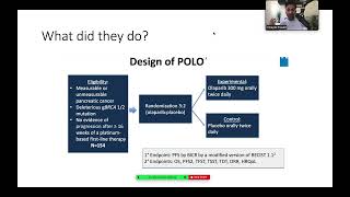 Lecture to HemeOnc Fellows; Response rate; POLO; Crossover; JAVELIN100 Bladder