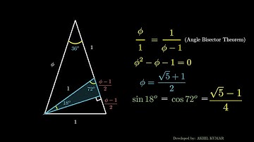 VALUE OF SIN 18 DEGREES GEOMETRICALLY !! NEVER SEEN BEFORE ...
