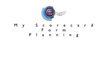 eP2P Application Tutorial - e-Appraisal - My Scorecard Form - Planning