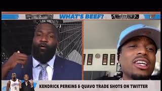 Kendrick Perkins CONFRONTS QUAVO For Dissing Him on His Song ‘Get no playing time, Kendrick Perkins’