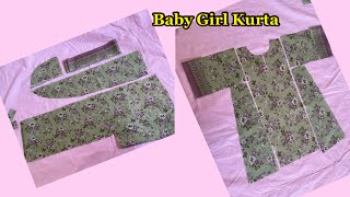 Latest Baby Girl Kurta Cutting and Stitching || 1 to 2 years Baby Girl Kurti Cutting and Stitching