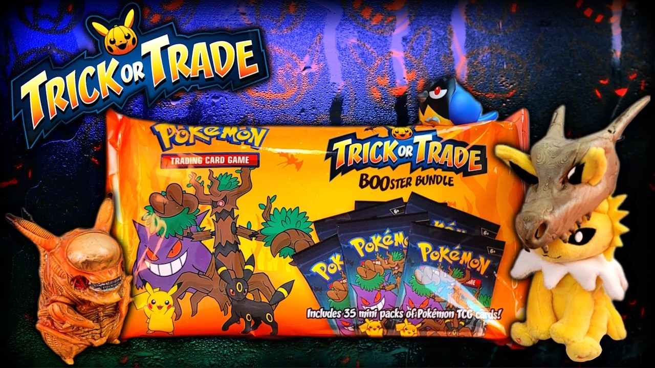 booster box pokemon halloween Poktemon TGC Trick or Trade Bundle for Ages 6 Years and Up - Includes 120 Mini Packs Spooky Surprises Lurk Inside Pokmon Cards: Trick or Trade