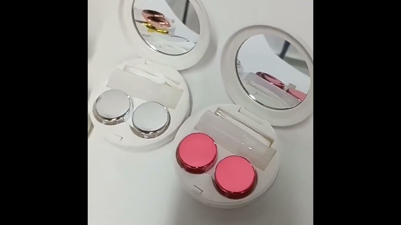 Portable Beauty Lens Care Double Box Contact Lens Case