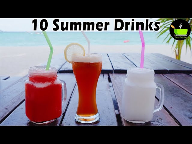 10 Summer Drinks | Refreshing Drinks | Refreshing Summer Drinks | Fruits Drinks | Cold Drinks | She Cooks