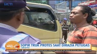 Nekat Parkir di Bahu Jalan, Sopir Truk Protes Diderek Patugas - SIP 17/09