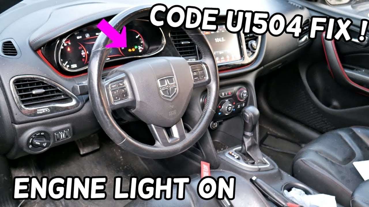 Code U1504 Engine Light On Fix Dodge Dart Ram Promaster City Chrysler 0 Fiat 500x Toro Youtube