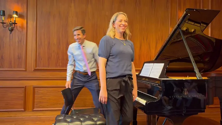 Cyndi Brooks and Dave Brooks playing piano