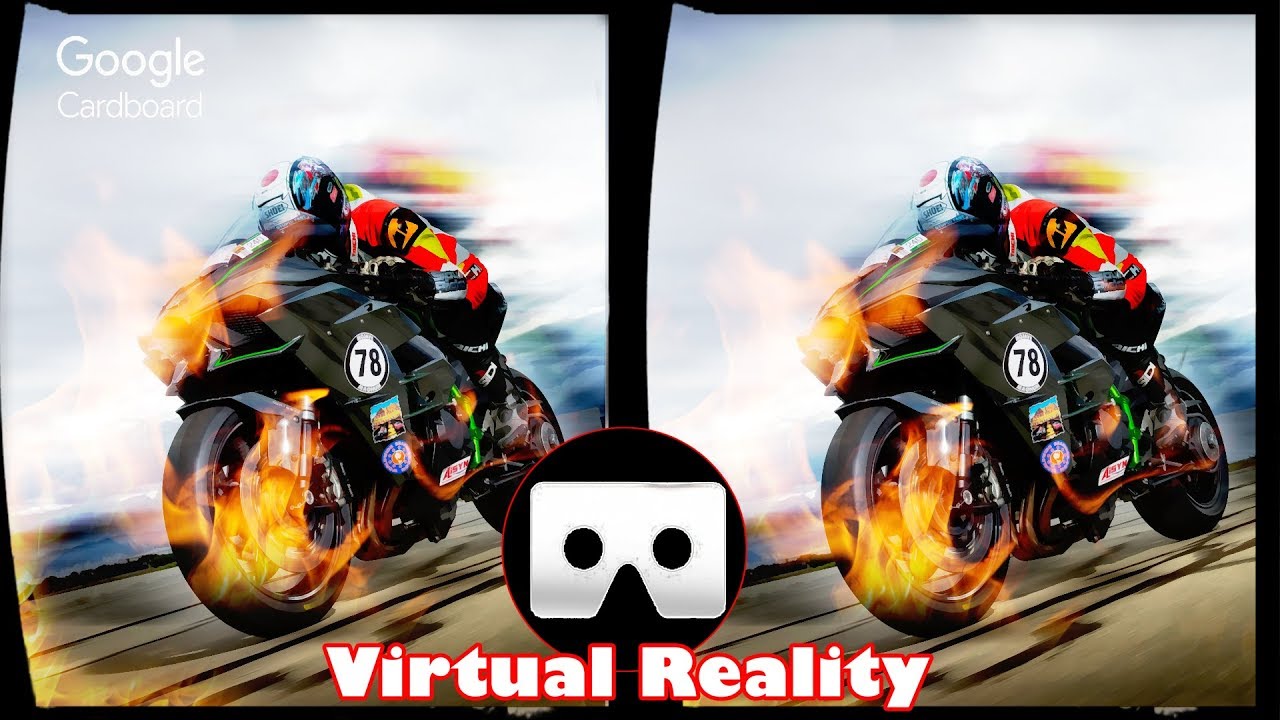 3D VR High Speed Motorcycle Ride Virtual Reality Vídeo  [Google Cardboard VR Box] 3D SBS