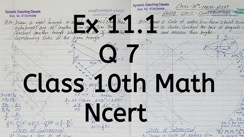 Ex 11.1 | Q 7 | Chapter 11 | Constructions | Class 10 Math | Ncert