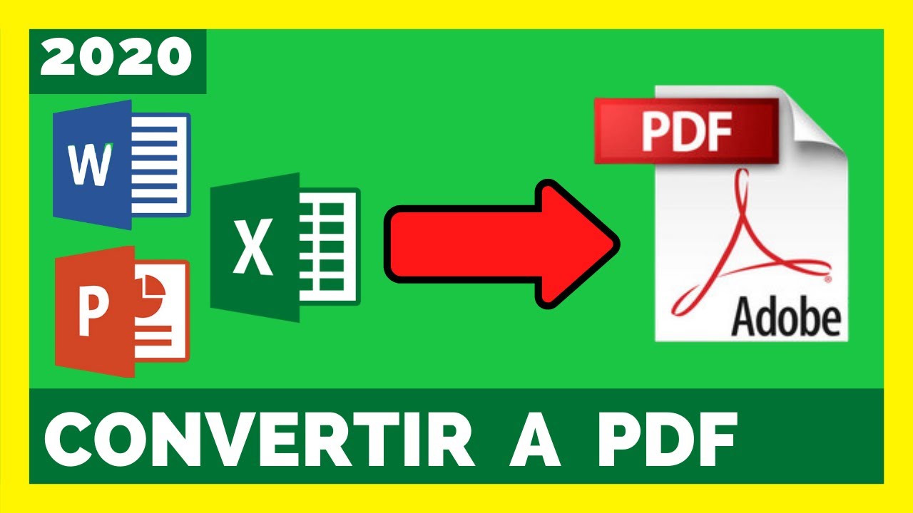 como GUARDAR o CONVERTIR un ARCHIVO de EXCEL en formato PDF sin ...