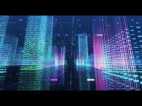 Digital City Fly-Through Loop | Motion Graphics - Videohive template