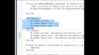 Almacenar datos en visual basic