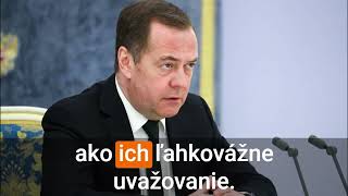 Dmitrij Medvedev o eskalácii konfliktu.