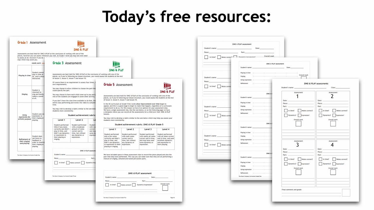 Practical assessments in K-6 Classroom Music?