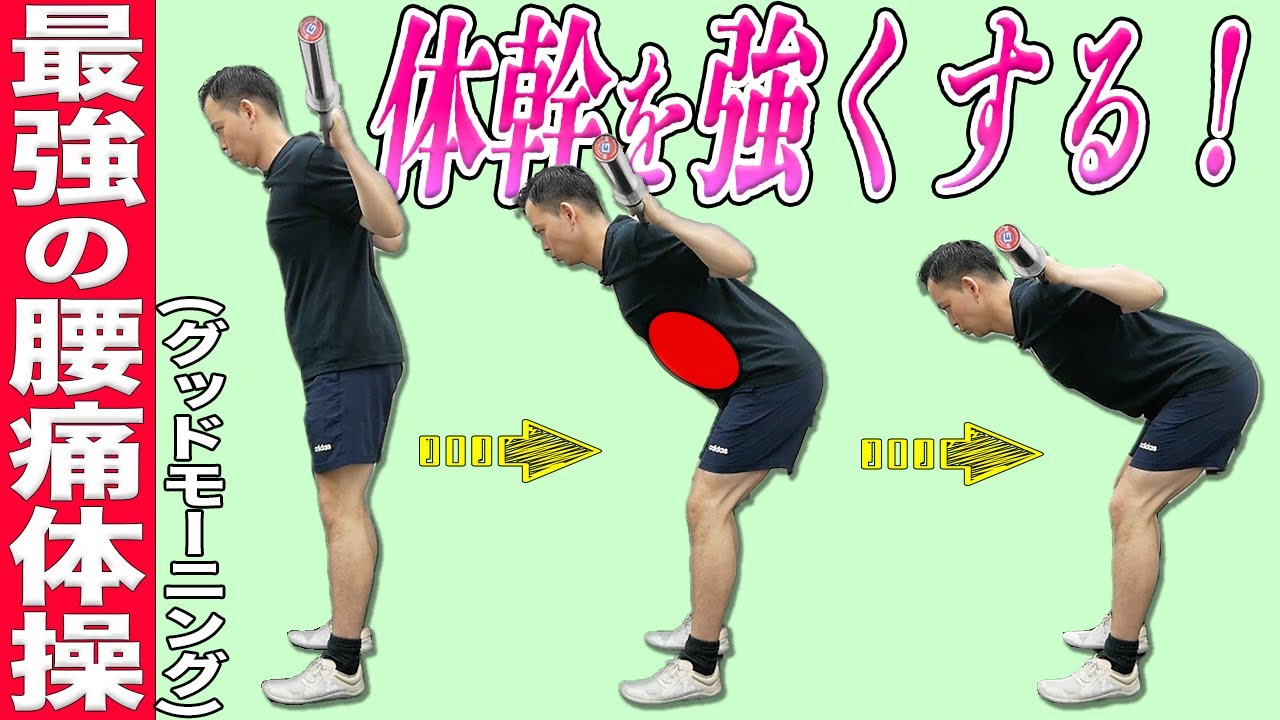 【最強の筋トレ】腰痛を改善する『グッドモーニング』の正しいやり方