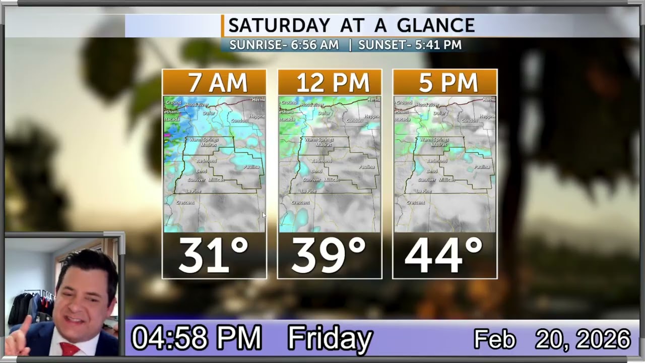 Saturday will start cold with slick roads before our next active weather pattern for Central Oregon.
