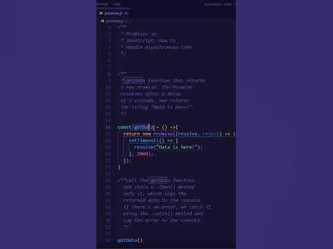 Promises in JavaScript: How to Handle Asynchronous Code #shorts - YouTube