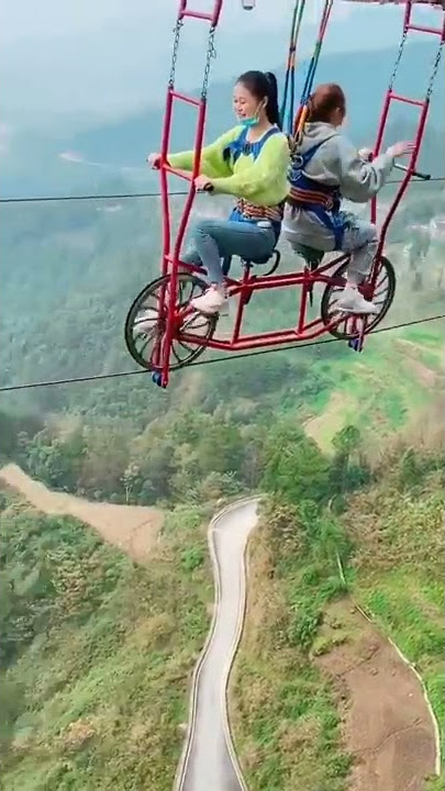 Bungee Jumping With Rope In Beautiful Place, :$ Asmr Bungee Jumping #shorts