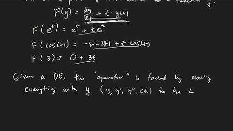 ODE Sec 3.1-3.2:  Linear Operators (Part 1 of 3)