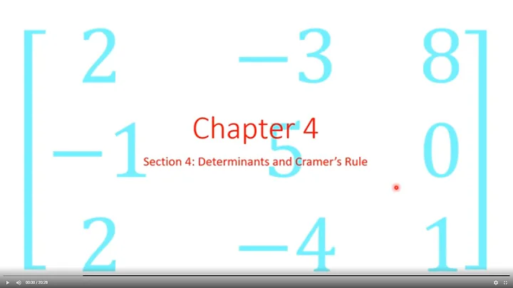 4 4 Determinants and Cramer's Rule