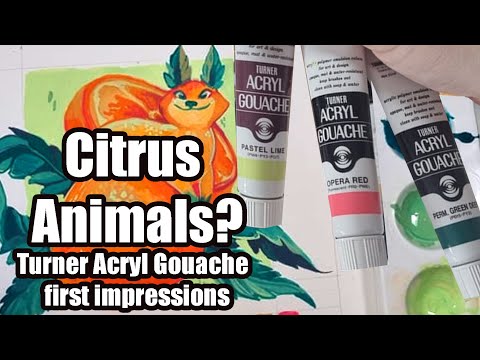 Citrus Animals ? - Turner Acryl gouache first impressions