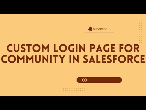 Custom login page for community in salesforce