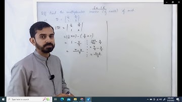 9th Class Exercise 1.5, Q 3 How to find Multiplicative Inverse of Matrix