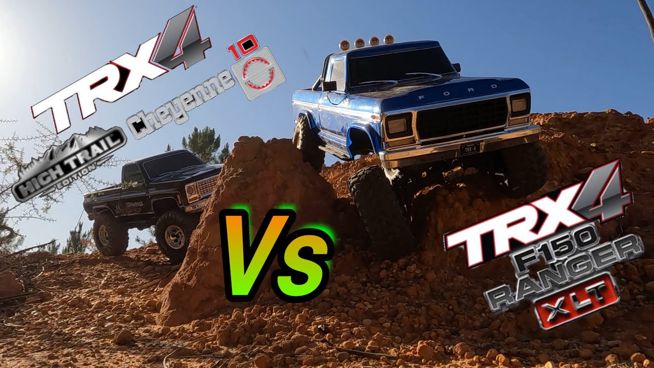Rc Traxxas Trx4 Ford Ranger F-150 Vs Trx4 Chevy Cheyenne 10 Trail Testing