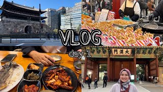 Travel Korea Vlog Day 1 Incheon Arrival Halal Food In Myeongdong Hongdae Seoul Korea