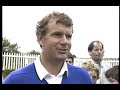 1987 IRISH OPEN GOLF - SANDY LYLE TALKS TO RTE ABOUT SEVE BALLESTEROS DECISION NOT TO DEFEND TITLE
