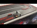 HO scale 4 lane AFX table top track for party rentals, complete with Trackmate and F1 Sounds