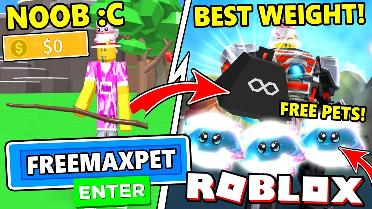 I Got Free Pet And Best Weight Codes And Became 1 In Fitness - weight champion roblox codes roblox desktop