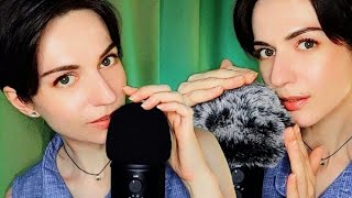 АСМР 💚 Близкий шёпот с ушка на ушко на разные ветрозащиты и БЕЗ🎙Ты точно найдёшь любимый звук 💙 ASMR